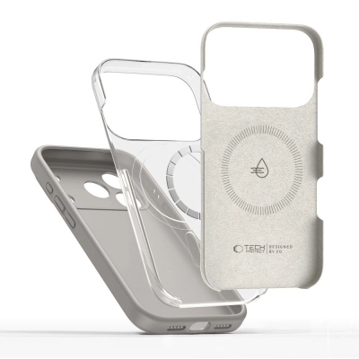 Kllëf telefoni Tech-Protect Silicone MagSafe për iPhone 17 Pro, silikon, gri