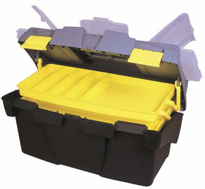 Kuti veglash Stanley me 2 sirtarë MEGA CANTILEVER 19", e zezë / verdhë / hirtë (92-039)