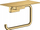 Mbajtës letre tualeti Hansgrohe AddStoris me raft, metal, polished optical gold
