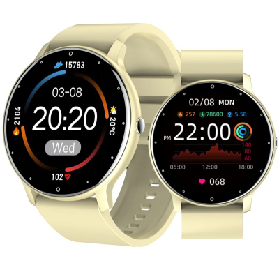 Smartwatch Giewont GW120-6, ekran me ngjyra, matje aktiviteti, ngjyrë ecru