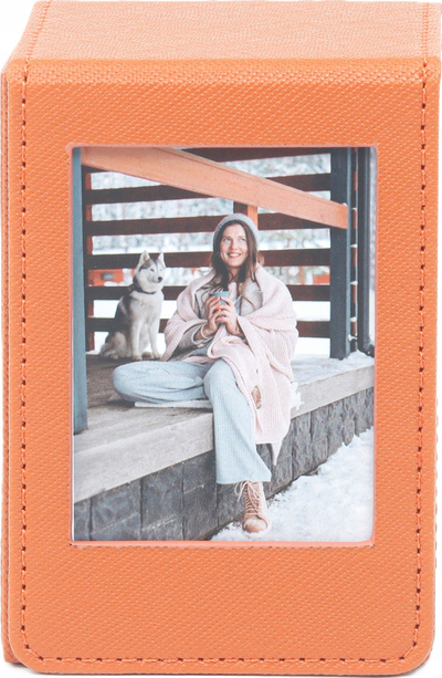 Kuti fotografish LoveInstant, gjer në 100 foto 2x3", lëkurë eko, kafe