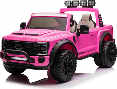 Makine elektrike per kalamaj RMZ Ford Super Duty, 12V, me telekomande per prindin, roze