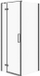 Kabinë dushi këndore CITY S584-106, 80x80x195 cm, xham transparent, profil i zi