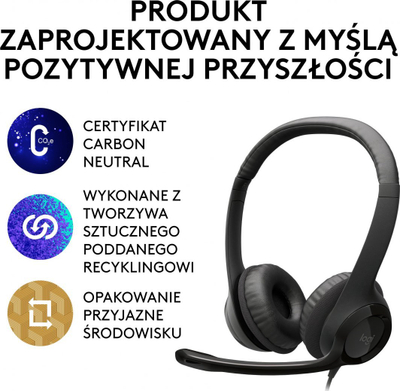 Set kufje me mikrofon Logitech H390 (981-000406), të zeza