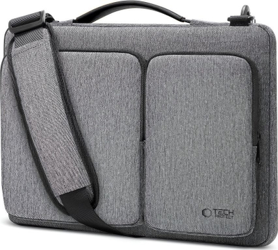 Çantë laptopi Tech-Protect Defender, 15"-16", me rrip shpatulle, gri