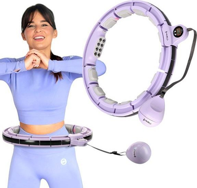 Hula hoop trajnimi HMS HHM13, me magnet, me peshë edhe numërues, ngjyrë vjollcë