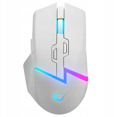 Maus gaming Rampage Drop M3 V2 wireless, 24000 DPI, i bardhë