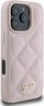 Mbulesë telefoni Guess Quilted Metal Logo për iPhone 16 Pro Max 6.9", rozë
