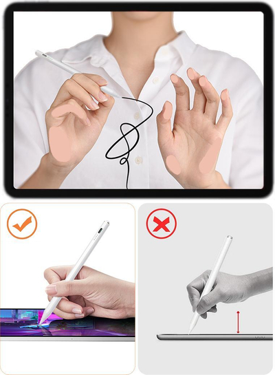 Laps stylus Joyroom JR X9, universal, me maja zëvendësuese, i bardhë