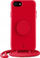 Mbrojtëse telefoni Just Elegance PopGrip për iPhone 7 8 SE 2020 2022, me rrip qafe, TPU, e kuqe