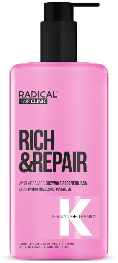 Balsam flokësh Farmona Radical Hair Clinic Rich &amp; Repair, rigjenerues, kundër frizz, 260ml