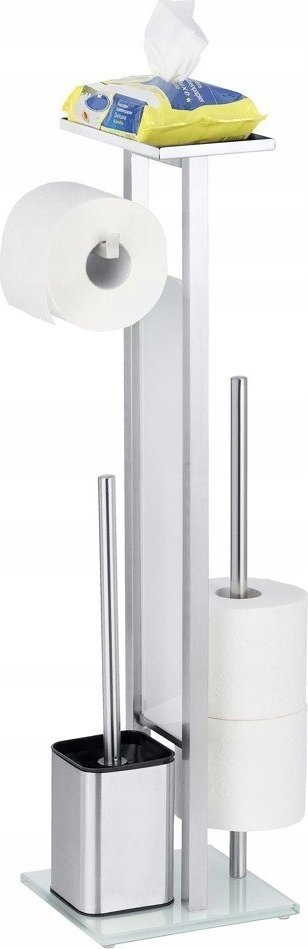 Set WC Wenko 23364100, çelik inox, me raft, argjendtë