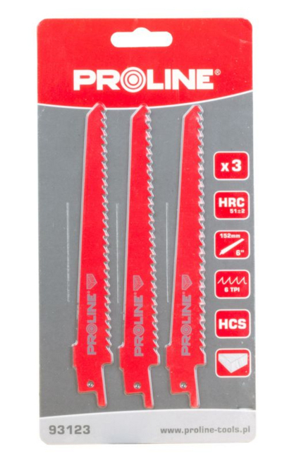 Tehe sharre për dru Proline, 152 mm, 3 copë