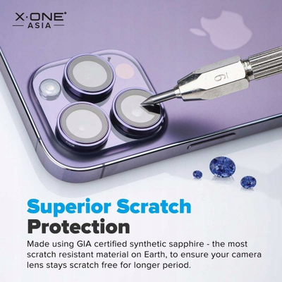 Mbrojtëse kamere X-One Camera Armor Pro, xham safiri, për iPhone 16, transparente