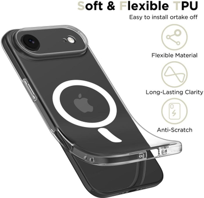 Mbulesë telefoni Tech-Protect FlexAir MagSafe për iPhone 17 Pro, transparente