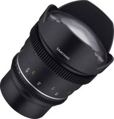 Objektiv kino Samyang 14mm T3.1 VDSLR MK2, Canon EF, fokus me dorë, i zi