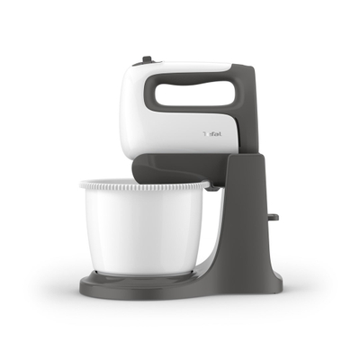 Mikser Tefal PrepMix Plus HT464138, 500W, me bazë qëndrimi, gri e bardhë