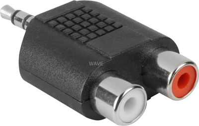 Adapter audio Goobay A178, 3.5 mm në 2x RCA, i zi