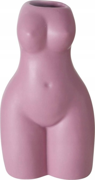 Vazo porcelani Boltze Aurice, si siluetë goca, 16 cm, rozë