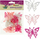 Set dekorativ Titanum Felt Openwork Butterflies, 36 copë, flutura me filc, shumëngjyrëshe