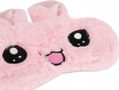 Maskë gjumi Sleeping Mask Eye Band Pink Bunny, me rrip elastik, me lepurush rozë