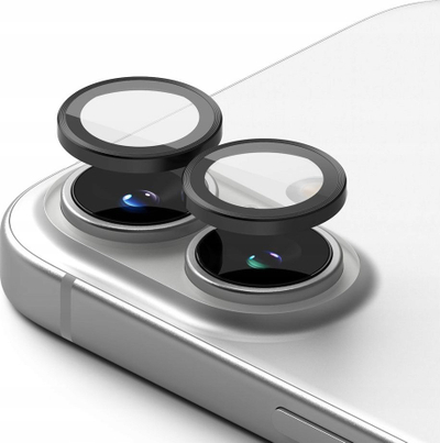 Mbrojtës kamere Ringke Camera Frame Protector, set 2 copë, për iPhone 16 16 Plus, i zi