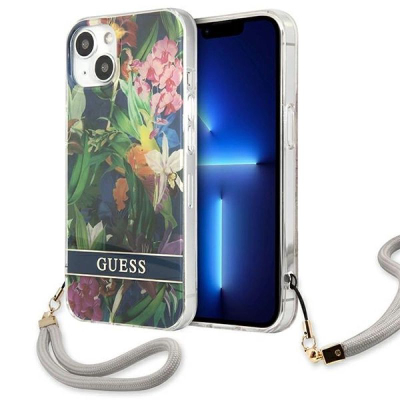 Kapak telefoni Guess për iPhone 13, 6.1", plastik, me lule, shumëngjyrësh