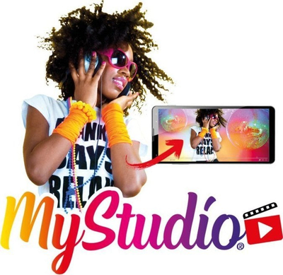 Set studio për krijues EasyPix MyStudio, sfond jeshil 2x3m, tripod edhe ring light LED