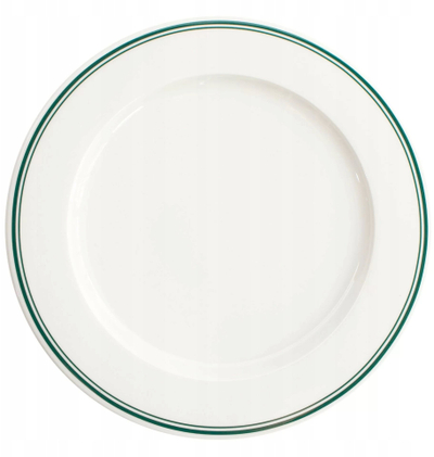 Pjatë e sheshtë X-10, porcelan, 27 cm, e bardhë