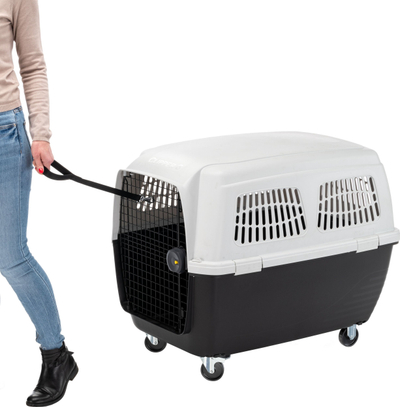 Trasportues për qen Ferplast Clipper 5, madhësi Large X Large, plastikë, gri me të zezë