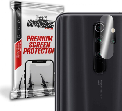 Mbrojtës kamere GrizzGlass për Xiaomi Redmi Note 8 Pro, xham hibrid, set 2 copë, transparent