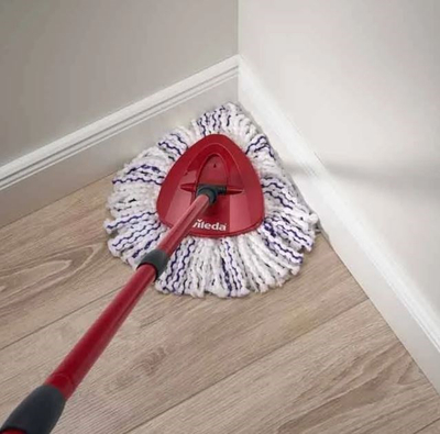 Set mop me kove Vileda Turbo 3in1, sistem rrotullues, trekendor, e kuqe