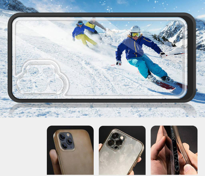 Këllëf telefoni Clear 3in1 për Samsung Galaxy A72 4G, kundra rënjeve, transparent, me kornizë të zezë