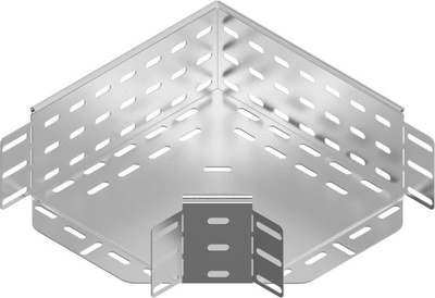 Kënd horizontal 90° për tabaka kabllosh BAKS KKJ100H100 112110, 100×100 mm, çelik i galvanizuar