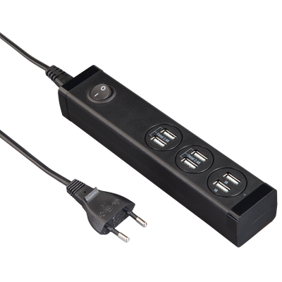 Kabllo vazhduese Hama me 6 porte USB, 2.4A, 1A, 121966