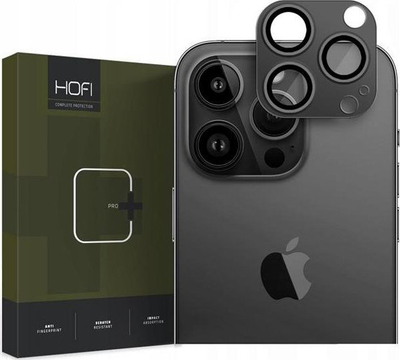 Mbrojtës kamere Hofi Fullcam Pro+ për iPhone 14 Pro 14 Pro Max, alumini edhe xham i temperu, i zi