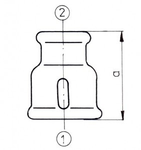 Reduktuese Odlewnia Zawiercie M2, 6/4 " x 1 "