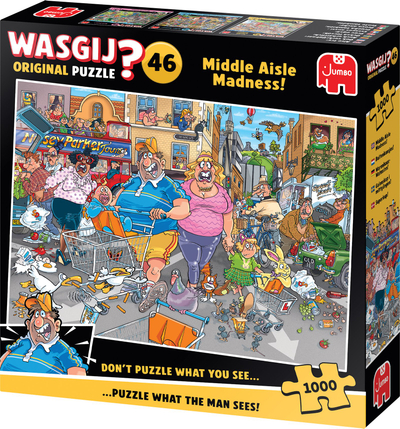 Puzzle Jumbo Wasgij Original 46 Middle Aisle Madness, 1000 copa, shumëngjyrësh
