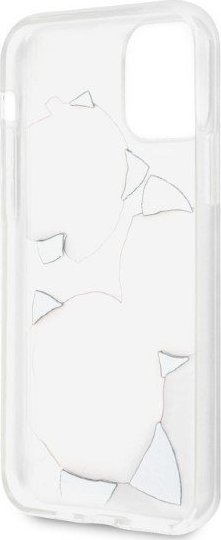 Kapak telefoni Guess Flower Desire, për iPhone 11 Pro, TPU, transparent rozë e bardhë
