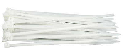 Lidhëse kabllosh TOYA, 100 x 2.5 mm, set 100 copë, të bardha