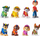 Set figurash Paw Patrol Jungle Pups 8 copë, lodra aksion për kalamoj, shumëngjyrëshe