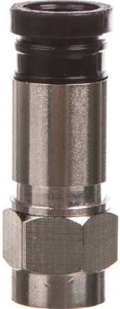 Adapter antene satelitore Goobay 12269, F plug mashkull, kompresion, argjendtë