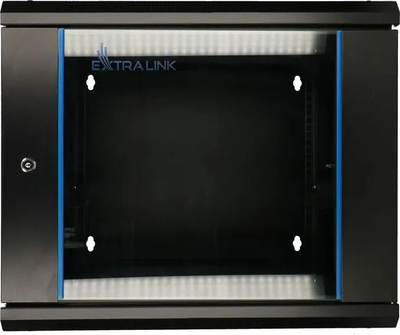 Kabinet rrjeti muror ExtraLink Wall Cabinet 19" 6U, metalik me derë xhami, gri