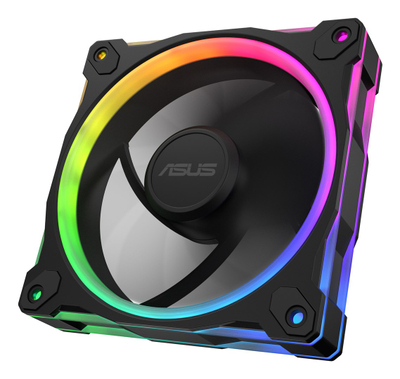 Ventilatorë kase kompjuteri ASUS Prime MR120, 12 cm, ARGB PWM, set 3 copë, të zinj