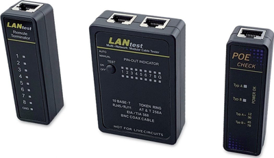 Testues kabllosh rrjeti LevelOne Equip 129968, RJ45, BNC, PoE