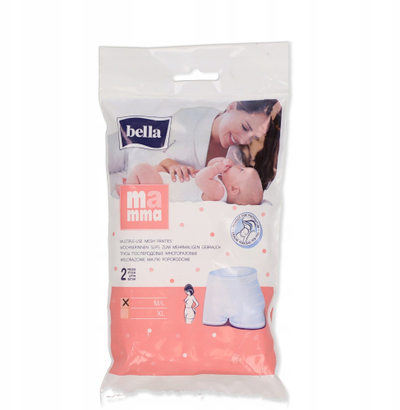 Mbathje pas lindjes Bella Mamma Basic, të ripërdorshme, M/L, 2 copë, të bardha