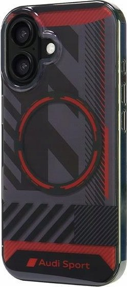 Mbulesë telefoni Audi IML Sport Hardcase me MagSafe, për iPhone 16 6.1", e zezë me të kuqe