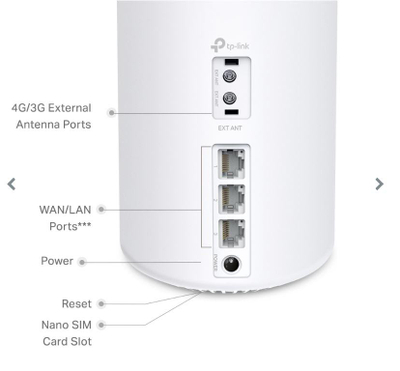 Ruter mesh TP-Link Deco X50-4G, WiFi 6 AX3000, 4G+, i bardhë