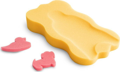 Insert për vaskë bebe Sensillo MIDI Sponge, anatomik, sfungjer, i verdhë