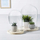 Декоративна купа Atmosphera Glass and Wood Bell Jar, 26cm, транспарентна